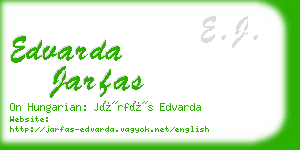 edvarda jarfas business card